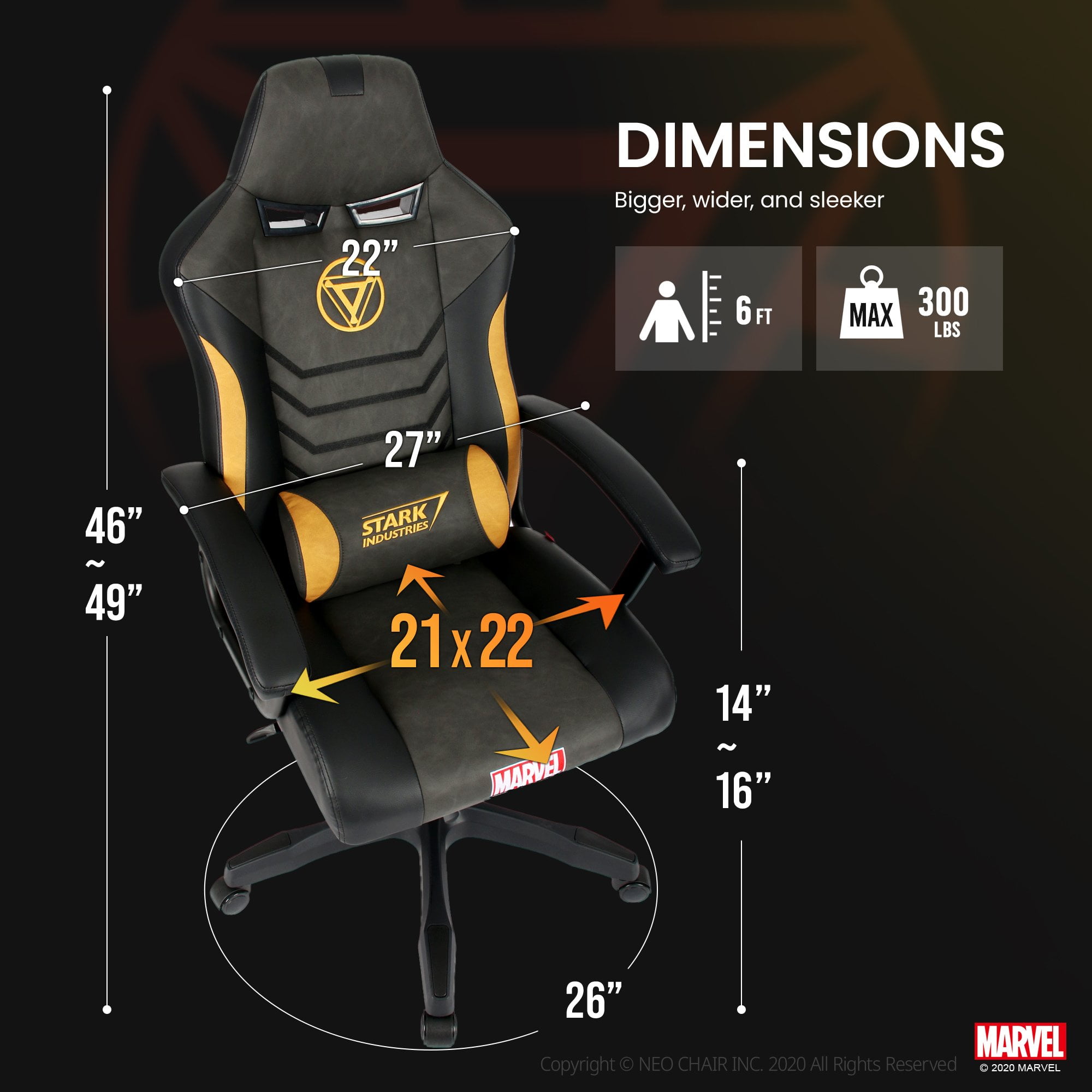 Neo Chair MARVEL Supreme Series Ergonomic High Back Gaming Chair