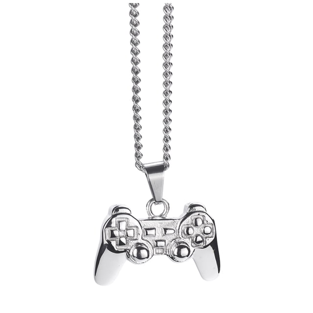 Minnieouse Idea de regalo colgante con controlador de juego de metal, fácil de combinar con otros accesorios, resalta la individualidad plateada Type2 NO2