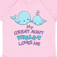 thumbnail image 4 of Inktastic My Great Aunt Whale-y Loves Me Boys or Girls Baby Bodysuit, 4 of 5