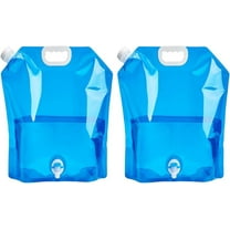 Epullzh Water Container Bags, 2Packs with Spigot BPA Free No-Leak Foldable Plastic 2.6 Gallon Water Container Bag for Camping Hiking Backpack Emergency Storage Jug
