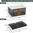 thumbnail image 2 of Collapsible Storage Bins with Lids, 34 Qt (Pack of 2) Plasic Storage Boxes with Lids,Stackable Totes for Storage with Double Doors & Secure Buckle, 2 of 3