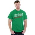 thumbnail image 5 of Christmas Dashing Through The Snow Men's Graphic T Shirt Tees Brisco Brands X, 5 of 6