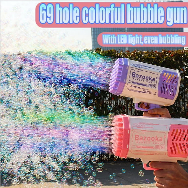  Bubble Gun with 69-Hole and Light, Summer Indoor