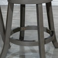 thumbnail image 3 of Dtwnek 30" Bar Stool, Leather Seat Barstool for Home Bar Dining Room, Gray + Beige, 3 of 4