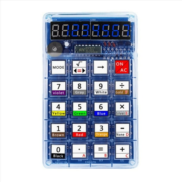 Kit de Calculadora DIY, Calculadora con Pantalla LED, Fabricación Electrónica con Baterías para Aprender A Soldar, Práctica de Ensamblaje B