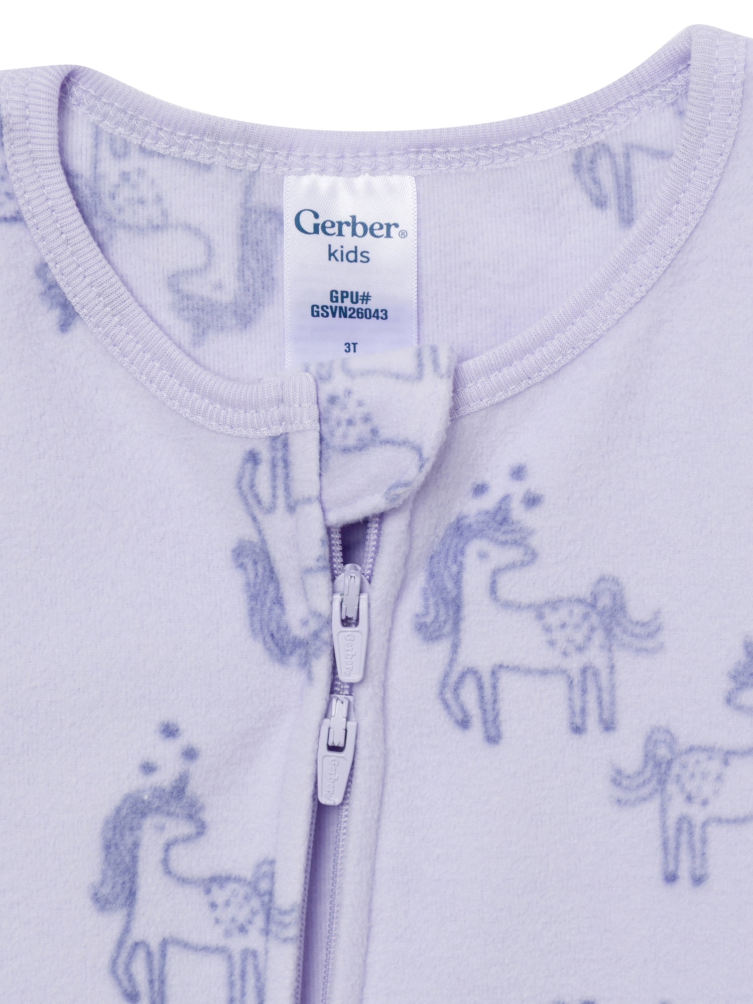 Gerber Baby and Toddler Neutral Microfleece 2-Way Zipper Blanket Sleeper Pajamas, 2-Pack, Sizes 0/3 Months - 5T