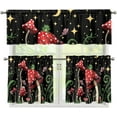 thumbnail image 1 of Mushroom Kitchen Curtains and Valances Set,3 Piece Small Window Valance Sets Treatment Drapes for Kitchen, Bedroom, Living & Dining Room by Achim Home Decoration, 1 of 5
