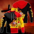 thumbnail image 2 of Sudadera con capucha con estampado 3D de Jesús cristiano bendiga a todos para hombres, sudaderas con capucha con gráfico de crucifijo, suéteres geniales de moda para niños, tops Harajuku, 2 of 5