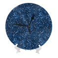 thumbnail image 5 of Wall Clock, dark blue stars textured Wall Clocks Battery Operated Silent Kitchen Office Wall Clock Decorative, Wall Clock for School Classroom Living Room Bedroom Home Decor, 5 of 7