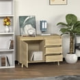 thumbnail image 2 of Nook & Trove Modern Wood Sideboard Cabinet | 1 Door & 3 Drawers | 39.4" Wide | Versatile Storage for Living Room, Kitchen, Coffee Bar, or TV Stand | Oax Wood Finish, 2 of 6