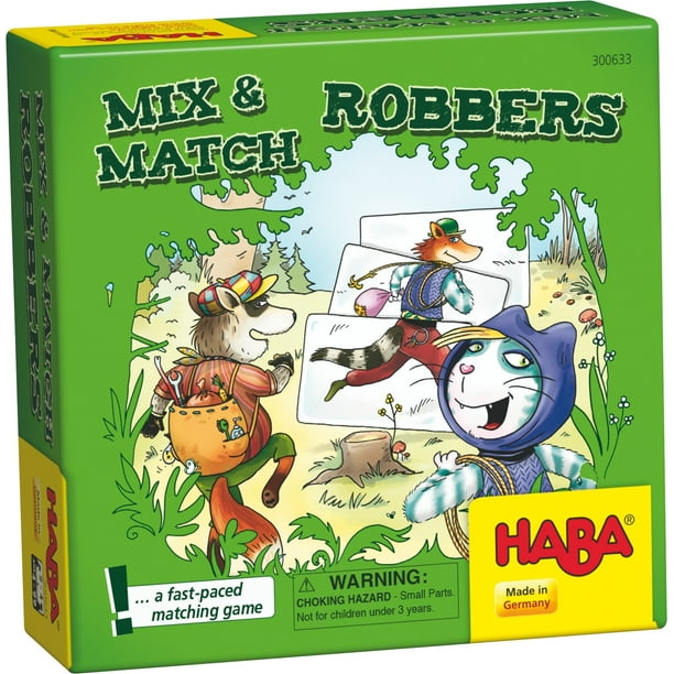 HABA Mix & Match Robbers A Fast Paced Matching Pocket Game for Ages 4