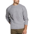 thumbnail image 1 of Weatherproof Mens Mixed Stitch Knit Sweater, Green, Large, 1 of 1