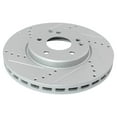 thumbnail image 5 of TRQ Performance Brake Rotor Drilled Slotted Front Coated Pair Fits Select Mercedes, 5 of 5