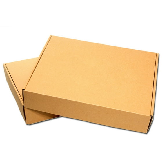 10pcs Kraft Paper Folding box Corrugated Board box Postal box Tan 25x20x7cm