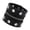 Black, variant on Trendy Unisex Wide Leather Wristband With Punk Styles Detail and Adjustable Zipper for Casual Wear