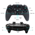 thumbnail image 3 of Wireless Controller Compatible with P4/P4 Slim/P4 Pro/Windows PC, Black, 3 of 6