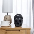thumbnail image 5 of MyGift Matte Black Resin Human Skull, Halloween Party Decoration, 5 of 5