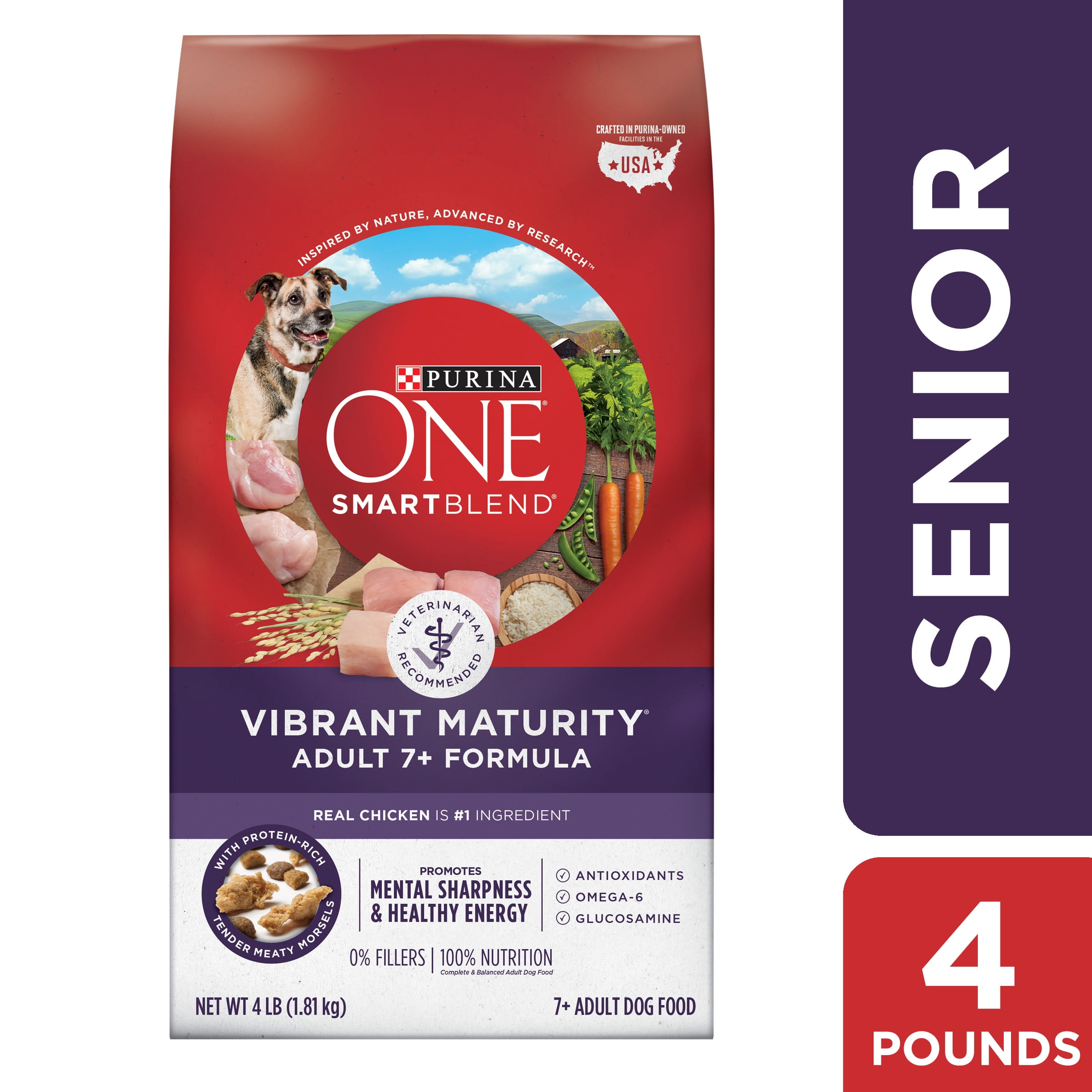 Purina ONE Senior Dry Dog Food, SmartBlend Vibrant Maturity Adult 7
