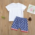 thumbnail image 3 of BemeyourBBs Toddler Baby Boy My First 4th of July Outfit Newborn Baby Boy Independent Day Outfit Patriot Baby Boys Summer Clothes All American Dude Letters Short Sleeve T Shirt Tops and Shorts Set, 3 of 6