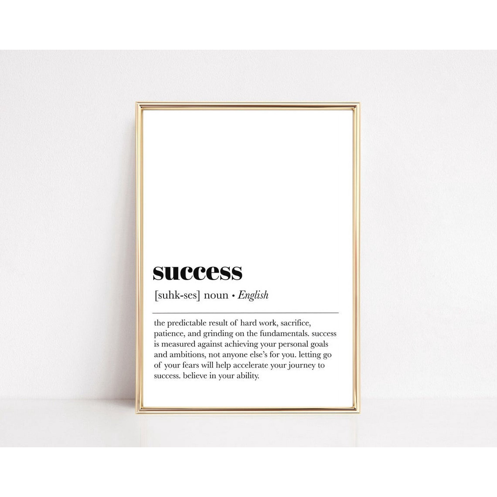 Success Definition Office Wall Art Home Office Decor Motivational Prints Inspirational Quote Prints Wall Art Modern Wall Decor 8x12 UNFRAMED