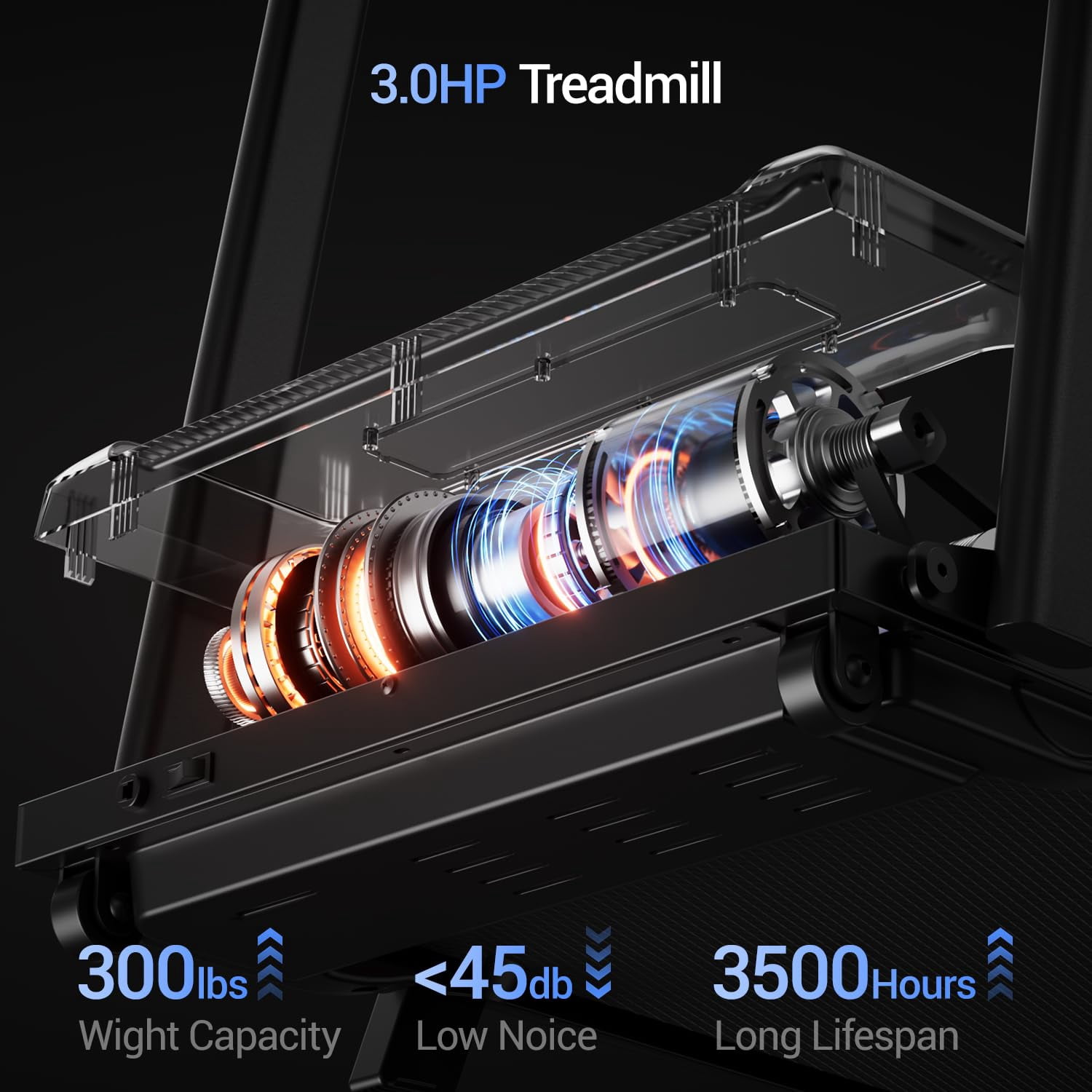 15% Incline Treadmill with Handle, 3-in-1 Portable Treadmills for Home and Office, Foldable Treadmills with 220 Lbs Weight Capacity