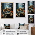thumbnail image 4 of Designart "Rustic River Fishing II" Animals Floater Framed Canvas Wall Art, 4 of 7