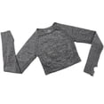 thumbnail image 5 of VASLANDA Women's Workout Vital Long Sleeve Seamless Crop Top Gym Sport Shirts, 5 of 6
