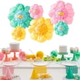 thumbnail image 3 of 6Pack Colorful Tissue Paper Flowers,QZS Handcrafted Large 3D Paper Artificial Flowers for Birthday,Party,Backdrop Decoration,1.8",23.6", 3 of 6