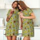 thumbnail image 4 of Disketp Sage Green With Sunflowers para Camisón Corto de Manga Corta para Mujeres, Camisón Cómodo con Escote Redondo, Bonito y Confortable, 4 of 6