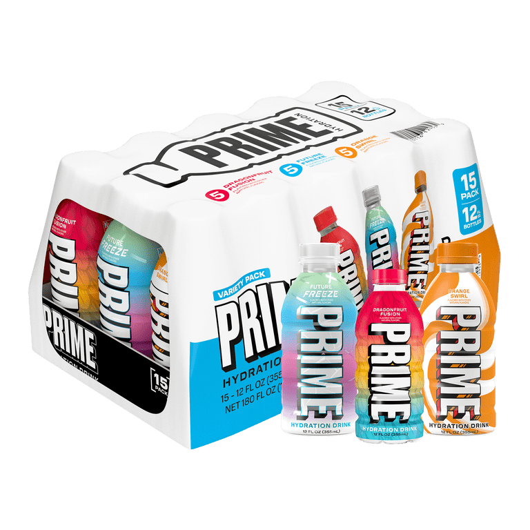 Prime Hydration Sports Drink Variety Pack, 12 fl oz, 15 Count photo 1
