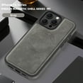 thumbnail image 2 of Designed for iPhone 16 Pro Magnetic Phone Case,Compatible with Mag-Safe,Heavy Duty Protection,PU Leather Shockproof Non-Slip Durable Rugged Ultra Slim Thin Fit Phone Case,Gray, 2 of 7