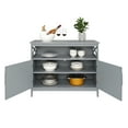 thumbnail image 6 of Modern Storage Cabinet, Cupboard Buffet Credenza with 2 Doors for Multifunction in Kitchen, Hallway, Living Room, Wooden Sofa Table Accent Console Table, Gray, 6 of 12