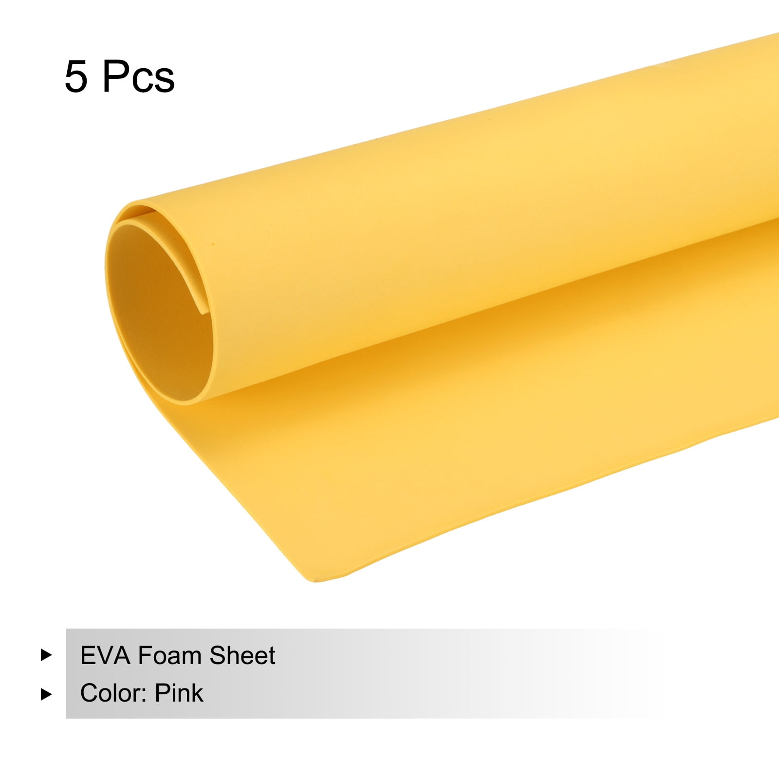 Uxcell EVA Foam Sheets Gold 35.4 Inch x 19.7 Inch 2mm Thick Crafts Foam Sheets for Costumes, Arts and Crafts Projects Pack of 5