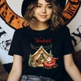 thumbnail image 3 of The Most Wonderful Time Shirt | Santa Camping Tent Holiday Graphic Tee, Heliconia, Size S, 3 of 6