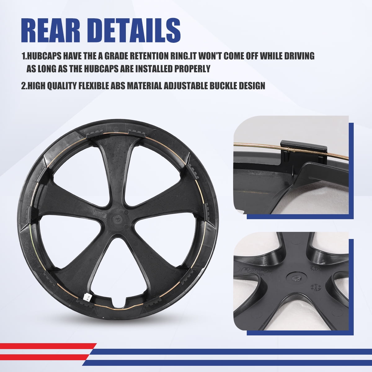 (Set of 4) 15 inch Hubcaps Wheel Rims Cover for 2010-15 Toyota Prius,Black Lacquer