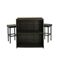 thumbnail image 4 of Outdoor Bar Set with Stools - Patio Bar & Seating - Modern Wicker Bar - Brown Outdoor Furniture, 4 of 10