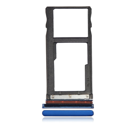 Replacement Dual Sim Card Tray Compatible For Motorola One Vision (XT1970 / 2019) / P50 (XT1970 / 2019) (Blue)