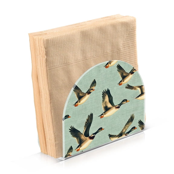 Dailycode Napkin Holder for Table Acrylic Kitchen Paper Tissue Dispenser, Mallards Flying