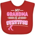 thumbnail image 3 of Inktastic My Grandma is a Survivor Breast Cancer Awareness Boys or Girls Baby Bib, 3 of 4