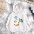 thumbnail image 4 of Toddler Boys Graphic Hoodie Pullover Cute Casual Long Sleeve Kids Cotton Sweatshirt White 5 T, 4 of 9