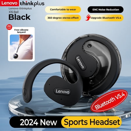 X15 pro Bluetooth 5.4 Earphones Thinkplus X15 Sports Wireless Headphones Noise Reduction HD Call Earbuds with Mic black Bluetooth 5.4