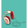 thumbnail image 3 of Ambesonne Indie Duvet Cover Sets, Cool Pink Retro Earphones, 2-Queen, Turquoise Ruby Pale Pink, 3 of 7