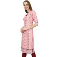 thumbnail image 4 of Bimba Women's Designer Pink Printed Tunic Top Sassy Kurta Festive Kurti-28, 4 of 5