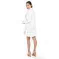 thumbnail image 3 of Vestido camisero con olanes Roman Fashion /Juvenil, 11787 (Blanco) blanco G, 3 of 6