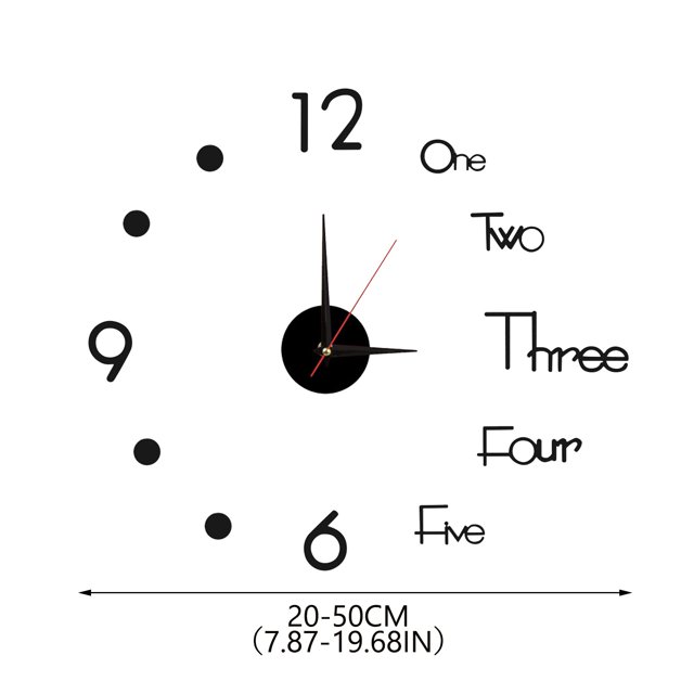 Reloj Reloj de Pared Creativo Silencioso DIY Reloj de Decoración Tridimensional Reloj Europeo AHeartcove SZ221208-0245JD