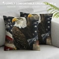 thumbnail image 3 of Orinice Bald Eagle Flag Symbol Graphic Decorative Men Women Room Cushion Throw Pillow Cover 12x12in, 3 of 5