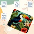 thumbnail image 3 of Alfombrilla de ratón cuadrada con estampado de tucán, diseño personalizado y cómodo, base de goma antideslizante para ratón inalámbrico., 3 of 7
