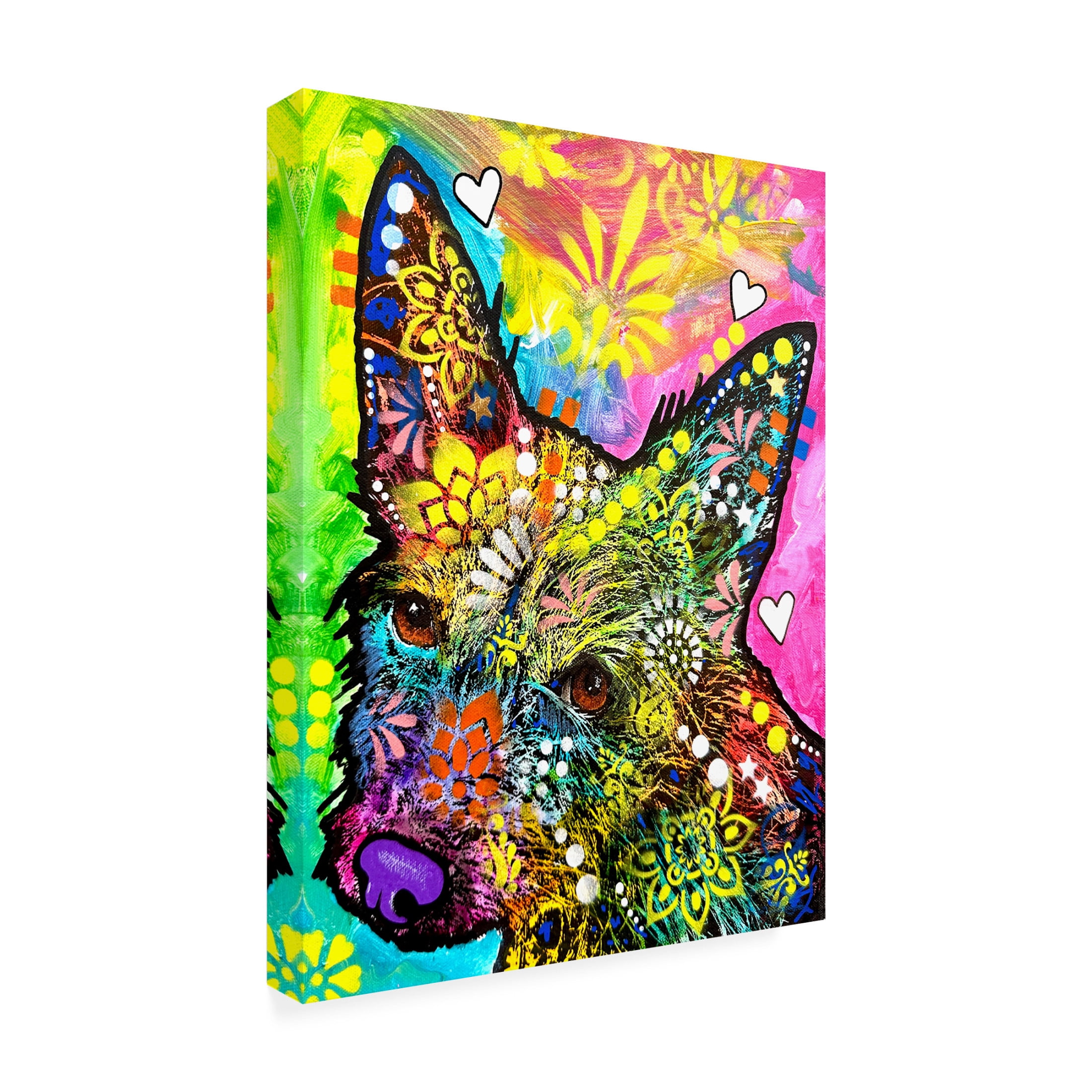 Canvas Wall Art - Dean Russo- Exclusive 'Fuzz' Wall Art for Living Room, Bedroom, or Office Décor by Trademark Fine Art - 14 x 19 Inches