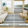 thumbnail image 4 of Addison Rugs Chantille Indoor/Outdoor Transitional Stripes Navy Machine Washable Rectangle Rug, 9' x 12', 4 of 8