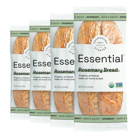 Essential Bake at Home Rosemary Sourdough Bread, Certified Organic, 16 oz, 4 Pack
